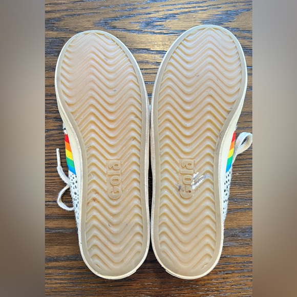 Gola faux fur with cheetah print and rainbow detail sneakers. Size 6 - Picture 5 of 11